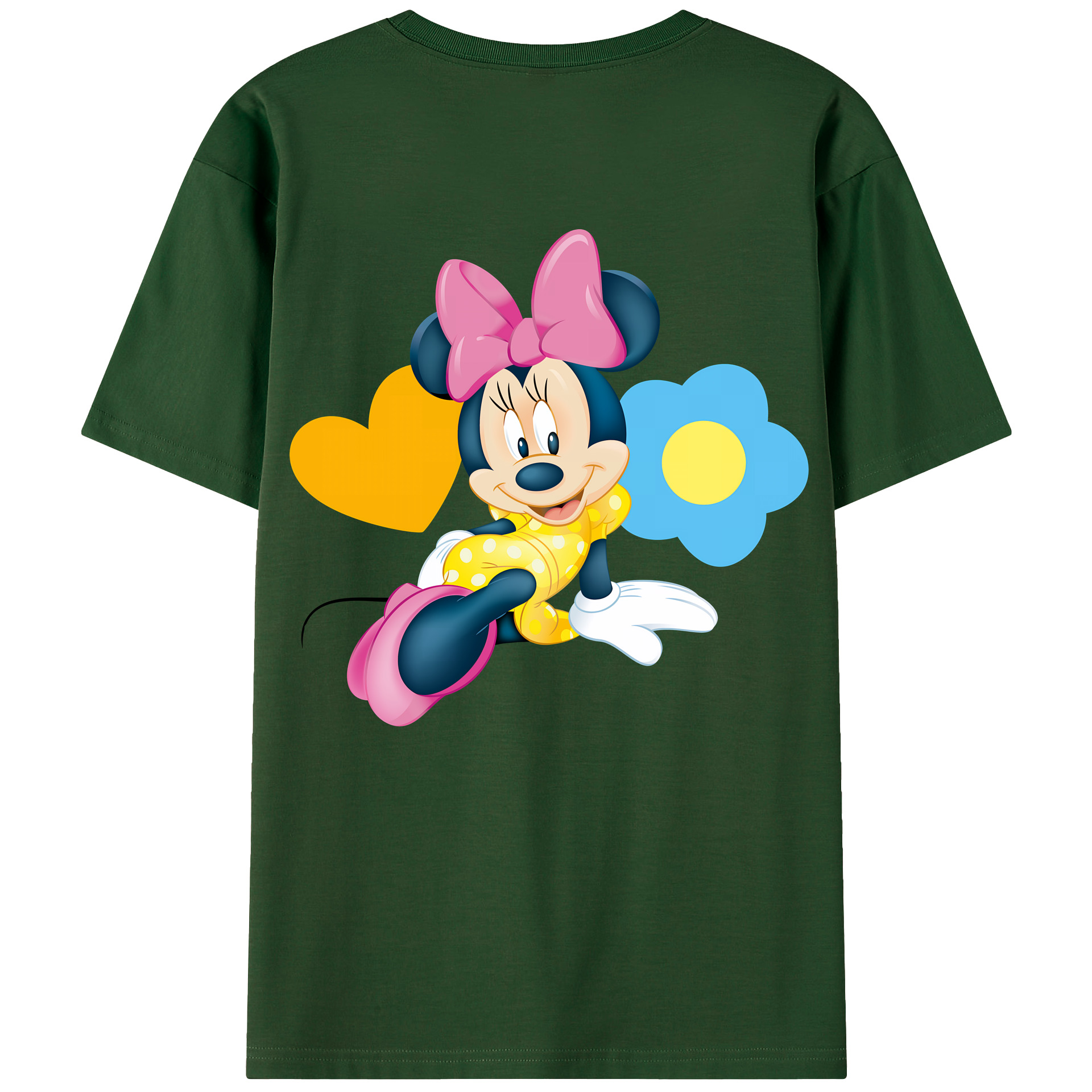 （画像用） ミッキーマウス Mickey Mouse 綿100％半袖Tシャツ（背面プリント）